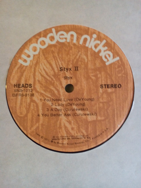 Styx : Styx II (LP, Album, RE)