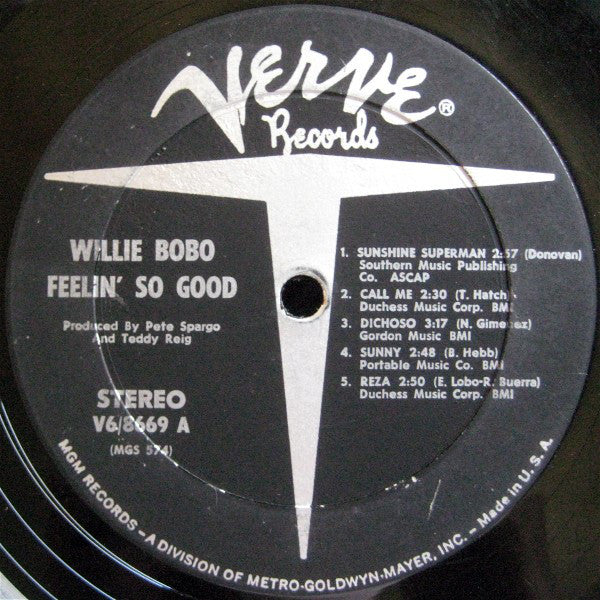 Willie Bobo : Feelin' So Good (LP, Album, Wad)