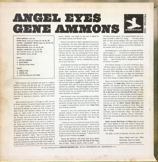 Gene Ammons : Angel Eyes (LP, Album, Mono)