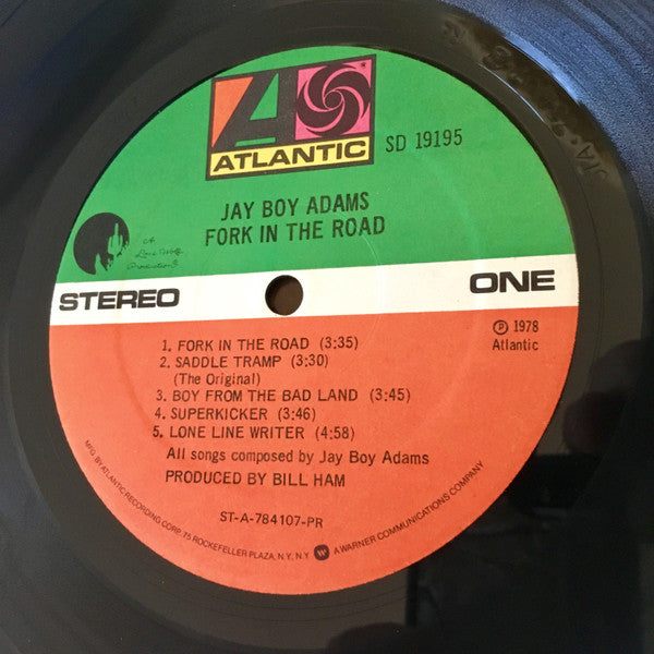 Jay Boy Adams : Fork In The Road (LP, Album, Pre)