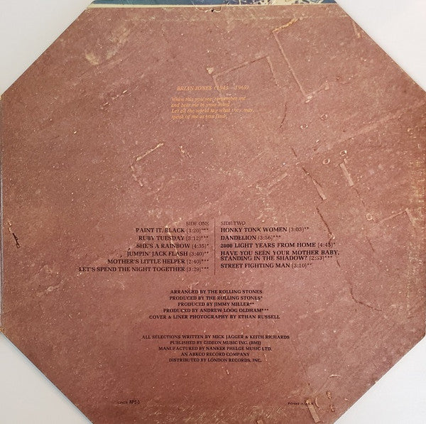 The Rolling Stones : Through The Past, Darkly (Big Hits Vol. 2) (LP, Comp, Ter)
