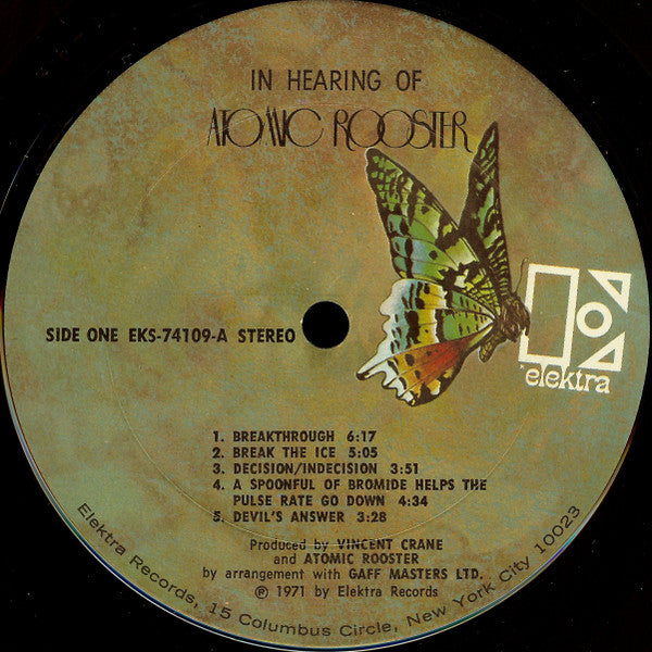 Atomic Rooster : In Hearing Of (LP, Album, San)