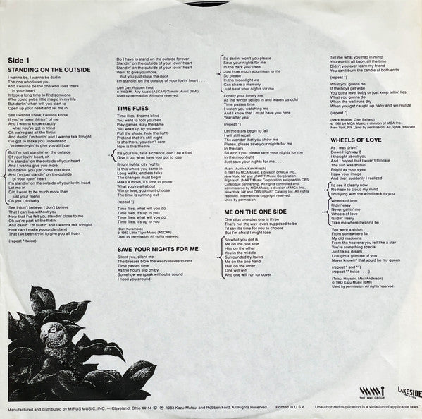 The Kazu Matsui Project Featuring Robben Ford : Standing On The Outside (LP, Album)