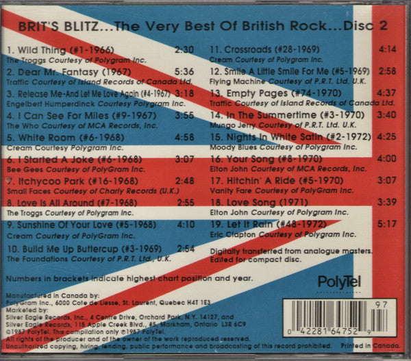 Various : Brit's Blitz: The Very Best Of British Rock (2xCD, Comp)