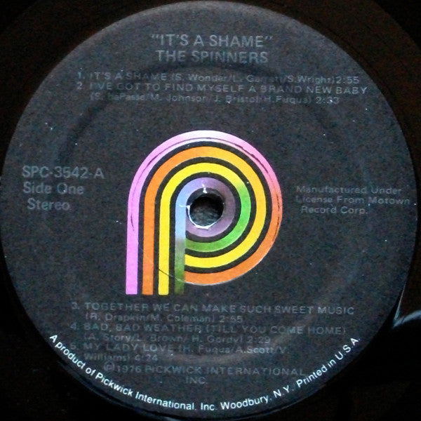 Spinners : It's A Shame (LP, Album, RE)