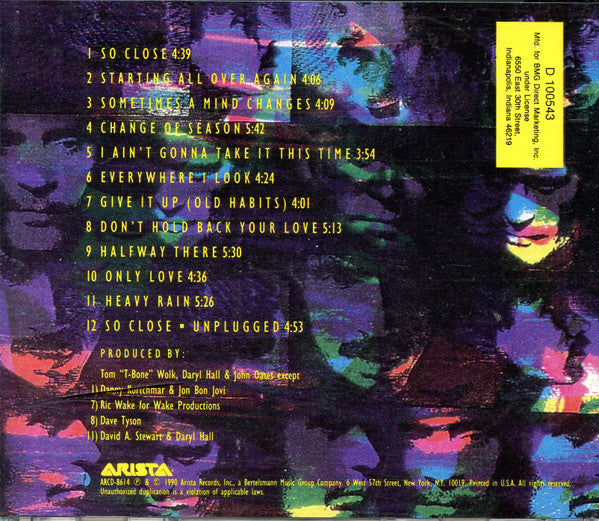 Daryl Hall & John Oates : Change Of Season (CD, Album, Club)