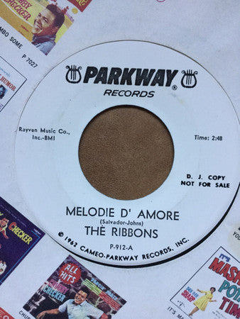The Ribbons : Melodie D' Amore / They Played A Sad Song (I Cried) (7", Promo)