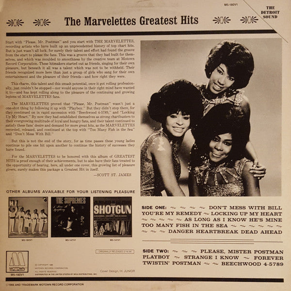 The Marvelettes : Greatest Hits (LP, Comp, RE)