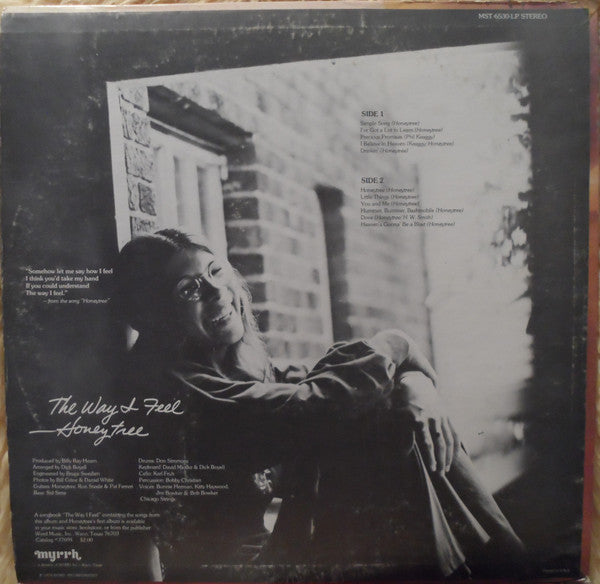 Nancy Honeytree : The Way I Feel (LP, Album, Gre)