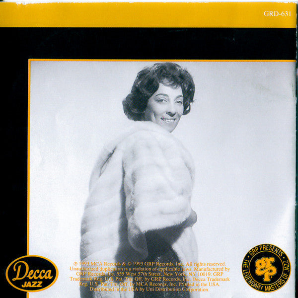 Carmen McRae : Carmen McRae Sings Great American Songwriters (CD, Comp)