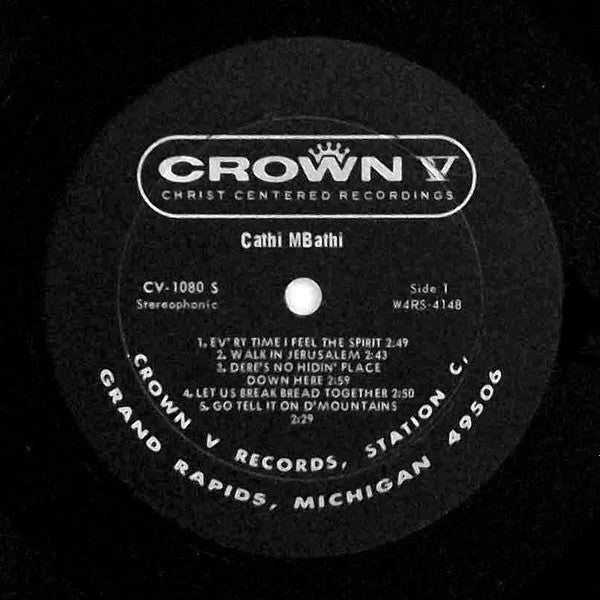 Cathy Mbathi : Favorite Negro Spirituals (LP, Album)