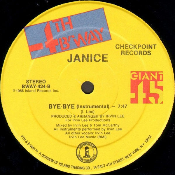 Janice : Bye-Bye (12")