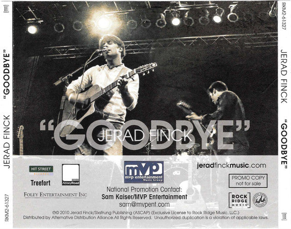 Jerad Finck : Goodbye (CD, Single, Promo)