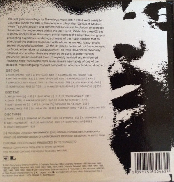 Thelonious Monk : The Columbia Years | '62-'68 (Box, Sli + 3xCD, Comp, RM)