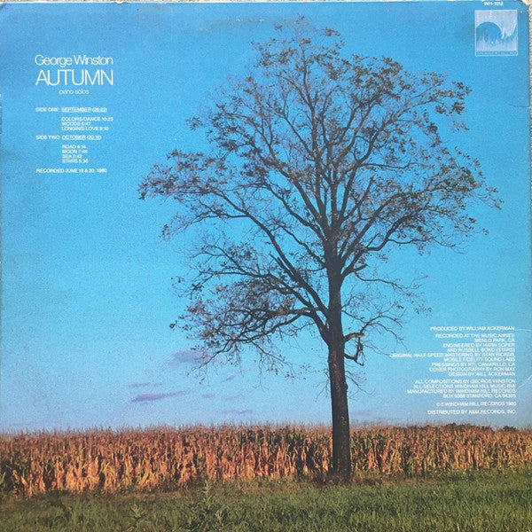 George Winston : Autumn (Piano Solos) (LP, Album, RE)