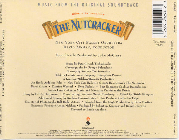 George Balanchine, Tschaikovski*, New York City Ballet Orchestra, David Zinman : George Balanchine's The Nutcracker - Music From The Original Soundtrack (CD, Album)