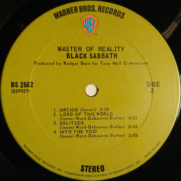 Black Sabbath : Master Of Reality (LP, Album, Ter)