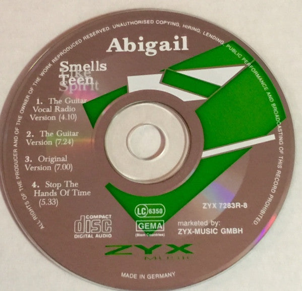 Abigail : Smells Like Teen Spirit (Featuring The Guitar Mix) (CD, Maxi)