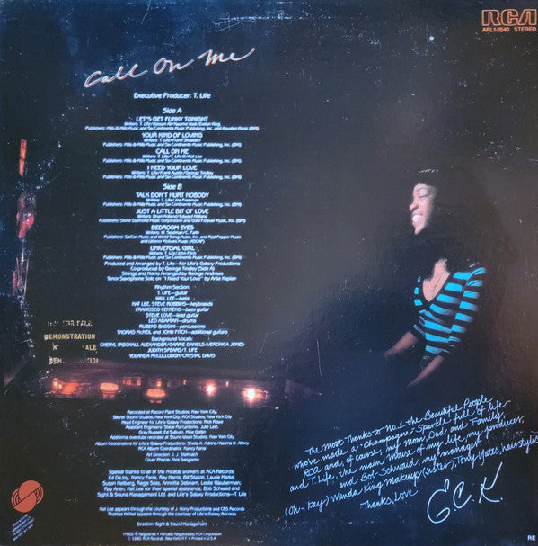 Evelyn King : Call On Me (LP, Album, Ind)
