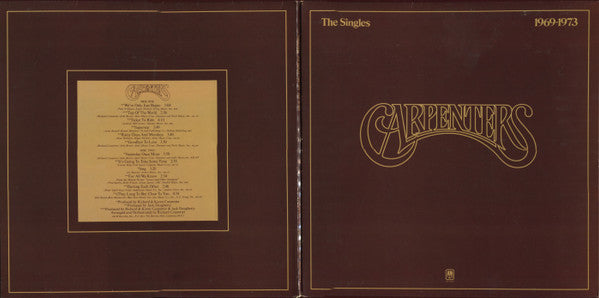 Carpenters : The Singles 1969-1973 (LP, Album, Comp, y -)