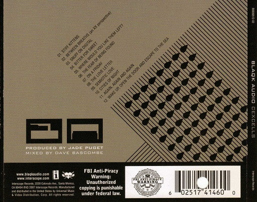 Blaqk Audio : Cexcells (CD, Album)