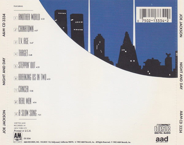 Joe Jackson : Night And Day (CD, Album, RE)
