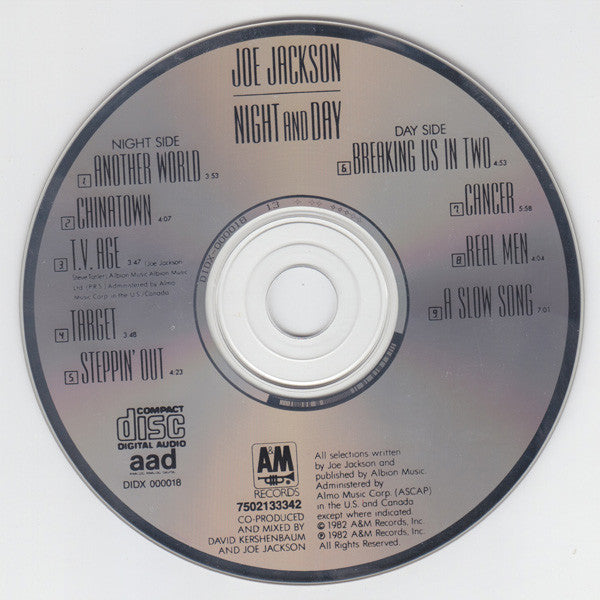 Joe Jackson : Night And Day (CD, Album, RE)