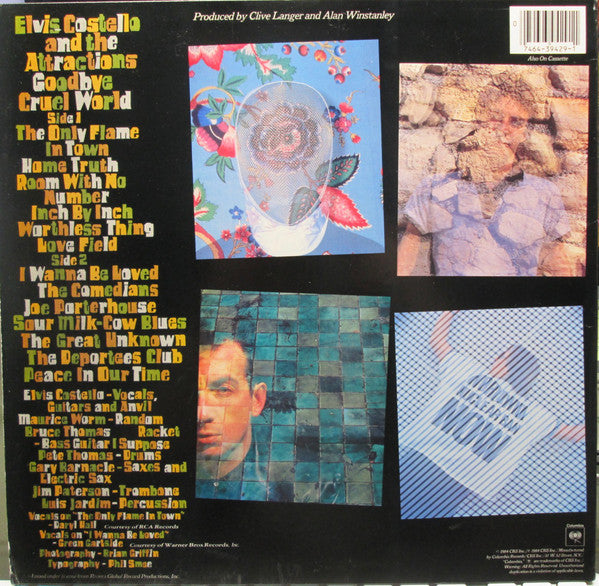 Elvis Costello And The Attractions* : Goodbye Cruel World (LP, Album, Car)