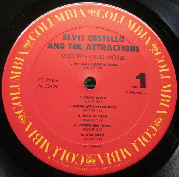Elvis Costello And The Attractions* : Goodbye Cruel World (LP, Album, Car)