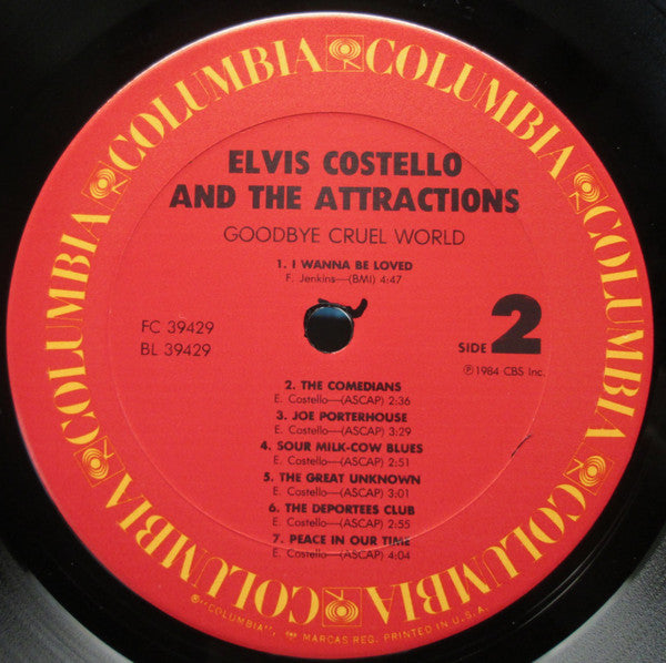 Elvis Costello And The Attractions* : Goodbye Cruel World (LP, Album, Car)