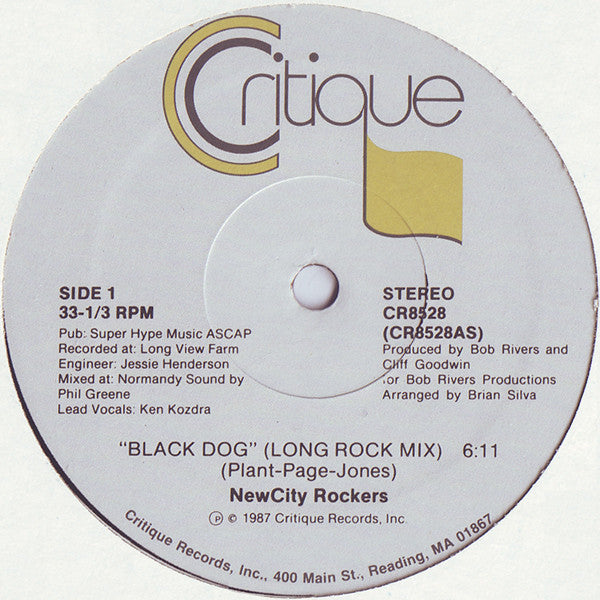 NewCity Rockers : Black Dog (12")