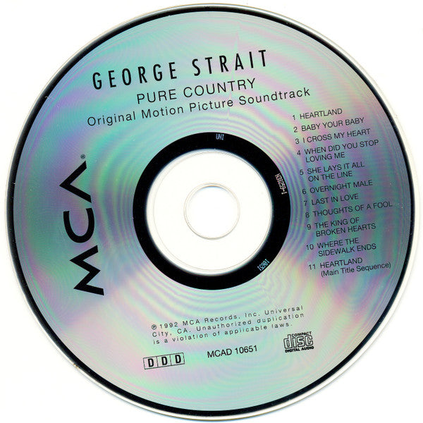 George Strait : Pure Country (Original Motion Picture Soundtrack) (CD, Album)