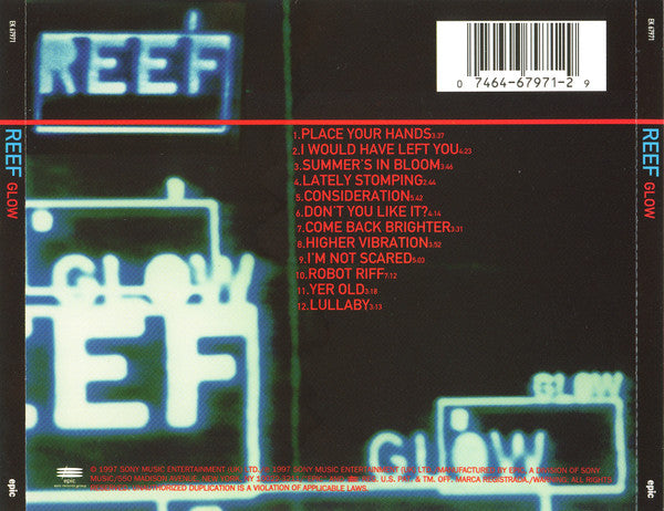 Reef : Glow (CD, Album)