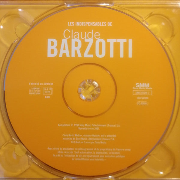 Claude Barzotti : Les Indispensables De (Versions Originales) (CD, Comp)