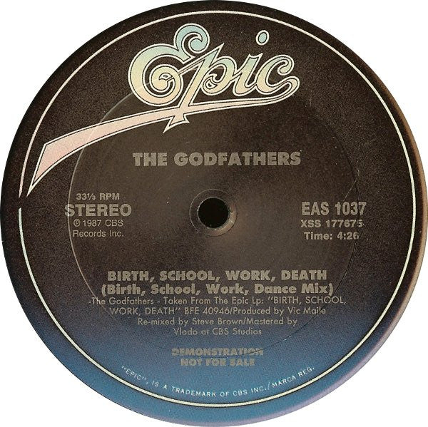 The Godfathers : Birth, School, Work, Death (Birth, School, Work, Dance Mix) (12", Promo)