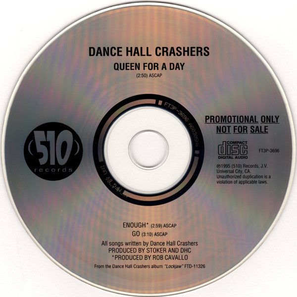Dance Hall Crashers : Queen For A Day (CD, Single, Promo)