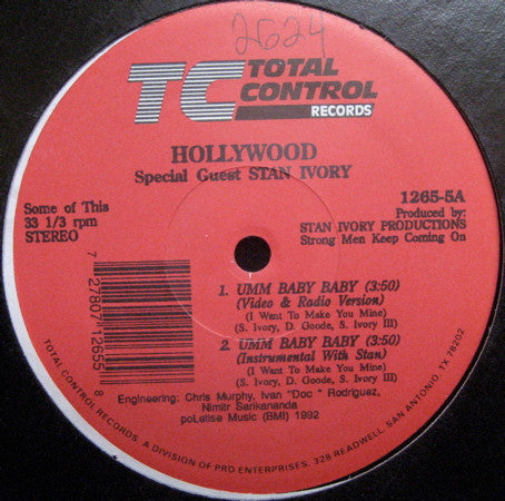 Hollywood (7) : Umm Baby Baby (I Want To Make You Mine) (12")