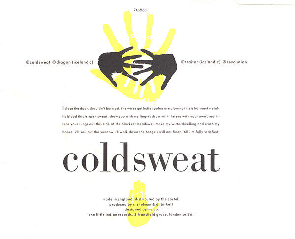 The Sugarcubes : Coldsweat (CD, Single)