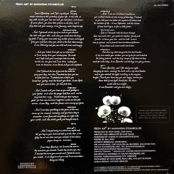 Mannheim Steamroller : Fresh Aire (LP, Album, RE)