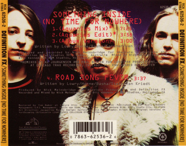 Definition FX* : Something Inside (No Time For Nowhere) (CD, Maxi)
