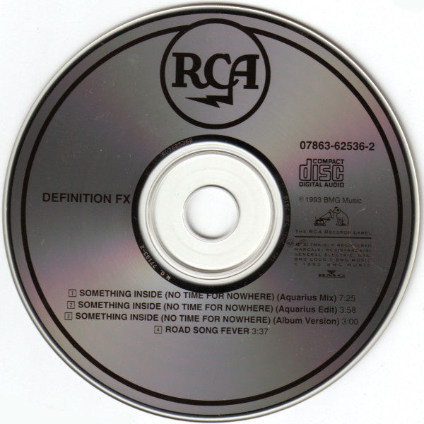 Definition FX* : Something Inside (No Time For Nowhere) (CD, Maxi)