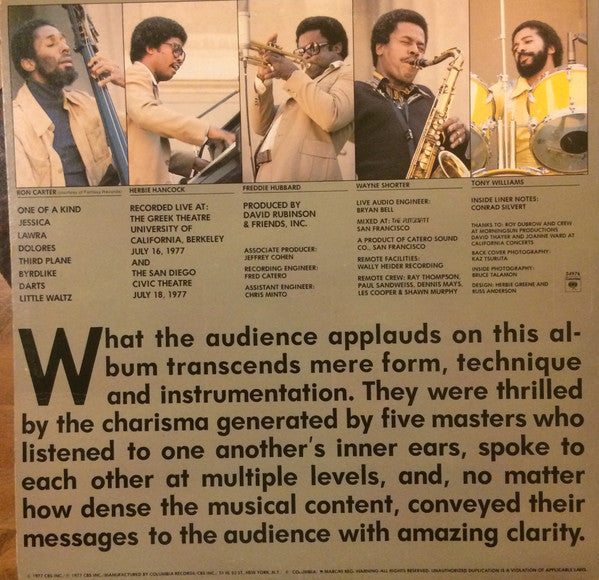 The V.S.O.P. Quintet : The Quintet (2xLP, Album, Ter)