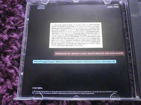 Various : World Music Of Struggle - We Shall Overcome (CD, Comp)