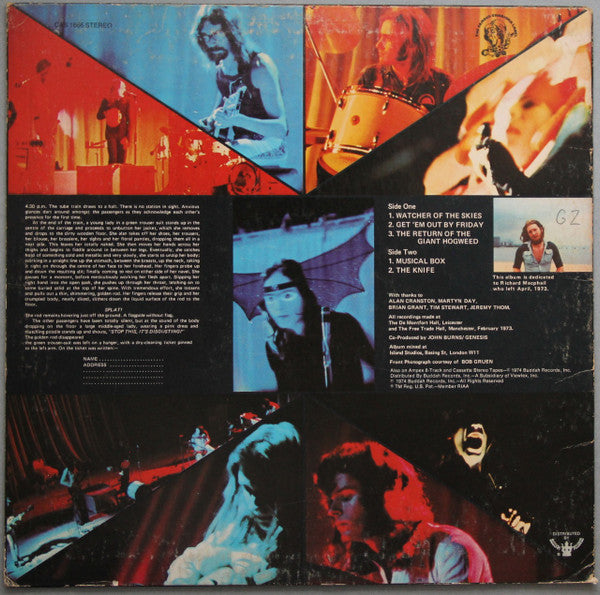 Genesis : Live (LP, Album, MP, SON)