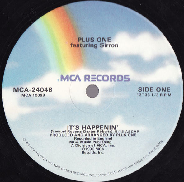 Plus + One Featuring Sirron : It's Happenin' (12")