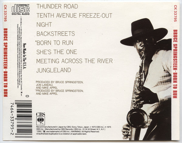 Bruce Springsteen : Born To Run (CD, Album, RE)
