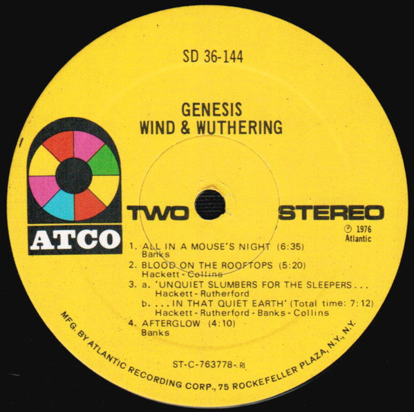 Genesis : Wind & Wuthering (LP, Album, RI )