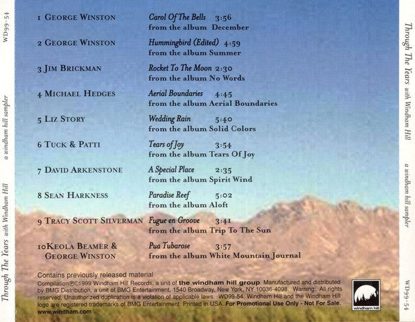 Various : Through The Years With Windham Hill (CD, Promo, Smplr)