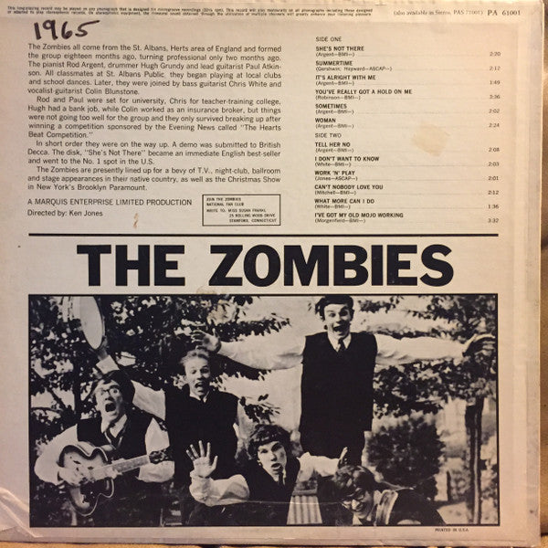 The Zombies : The Zombies (LP, Album, Mono)