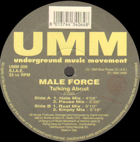 Male Force : Talking About (12")